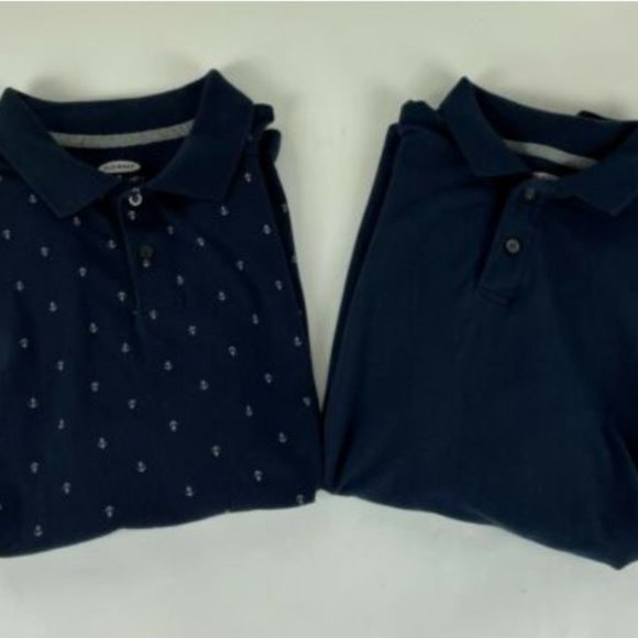OLD NAVY LOT OF 2 Blue POLO Shirts M - Picture 1 of 4